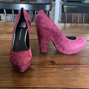 Dolce Vita Bryann suede platform heels size 10